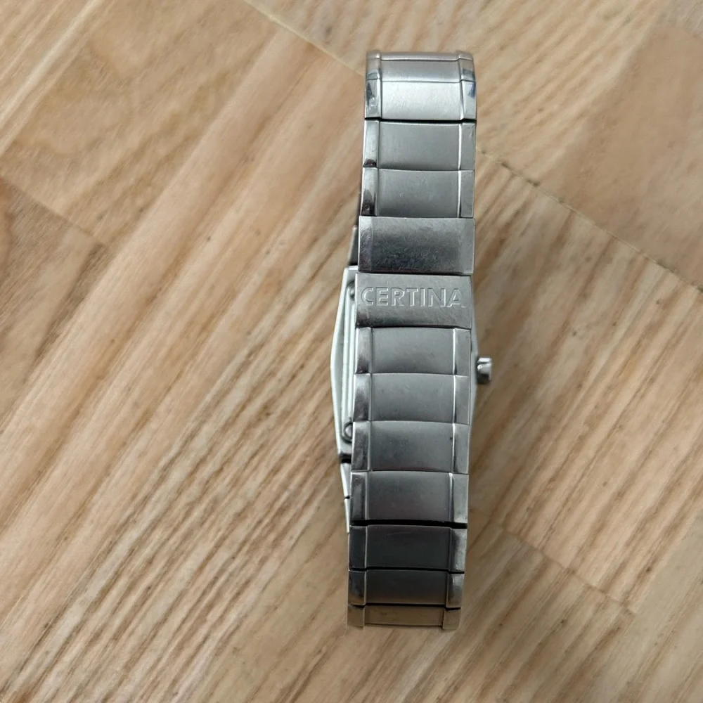 Certina Rare Luxury Designer Ladies Watch Black Dial Stainless Bracelet Hands
